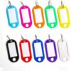 ManYing Label Key Tags Pack of 1 Plastic Key ID Tag with Split Ring for Name Memory Key Chain Key Fob Colors 10,NC027
