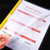 Waterproof Pull The Pole Clip File Folder Plastic Insert Pages Thicken large 1 pcs