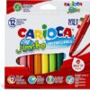 Carioca jumbo superwashable colouring markers pack of 12