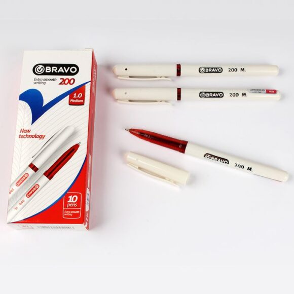 Bravo Ballpoint Pen 1 Mm Model 200 black , 10 Pens
