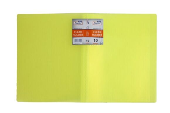 Display Book, 10 Pockets, A4 neon yellow
