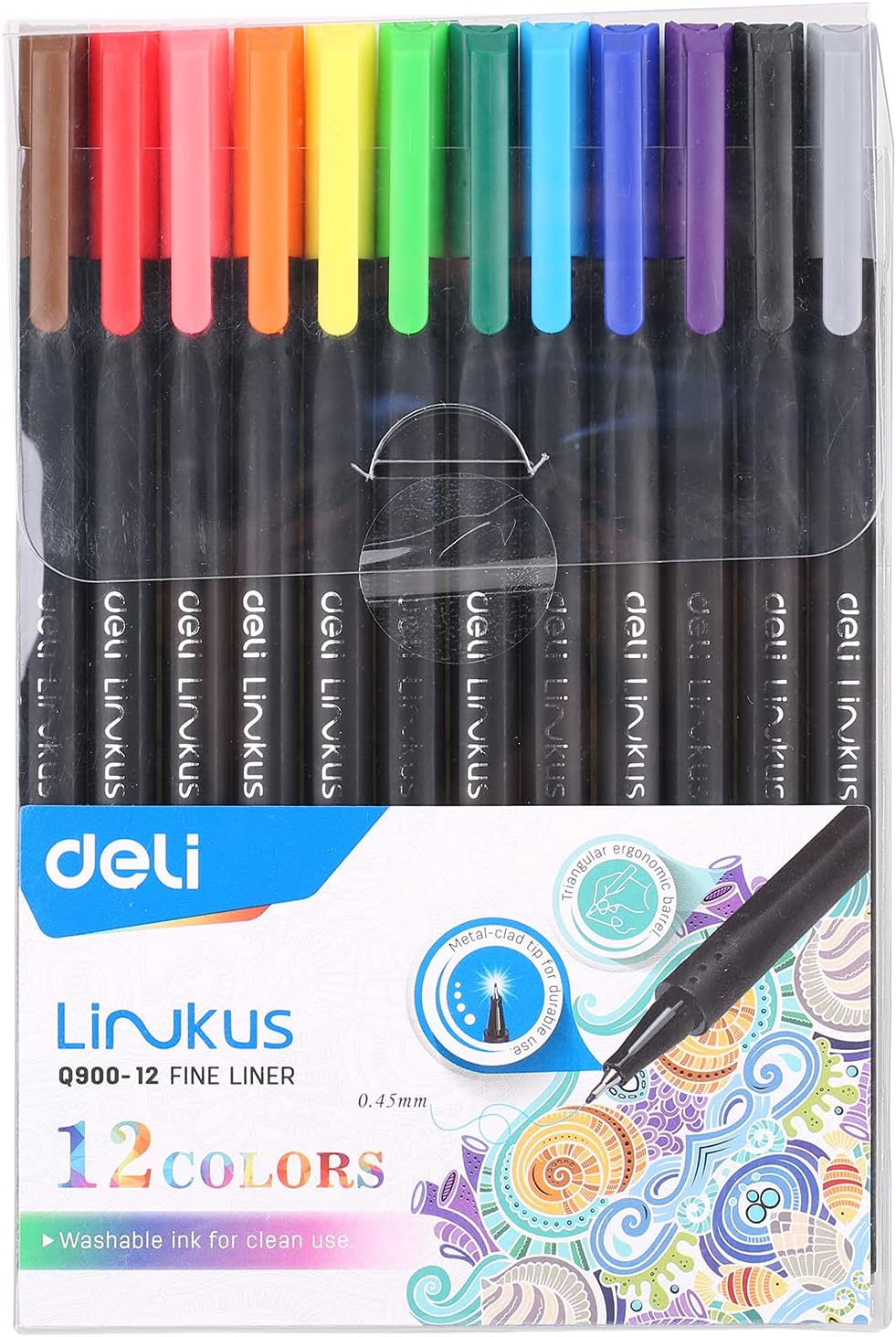 Deli fine liner (12 colors)