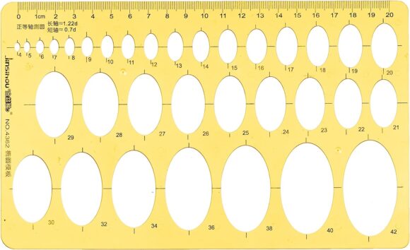 Jinsihou oval shapes template ruler