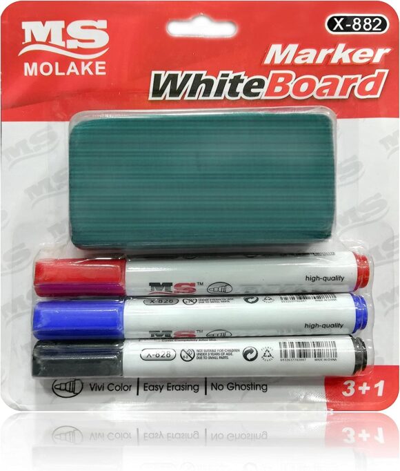 Whiteboard Markers set with eraser