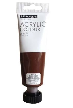 Acrylic Paint Colour - Black 75 ml tube