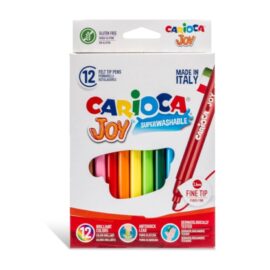 CARIOCA JOY SUPER WASHABLE FELT TIP PEN PACK OF 12