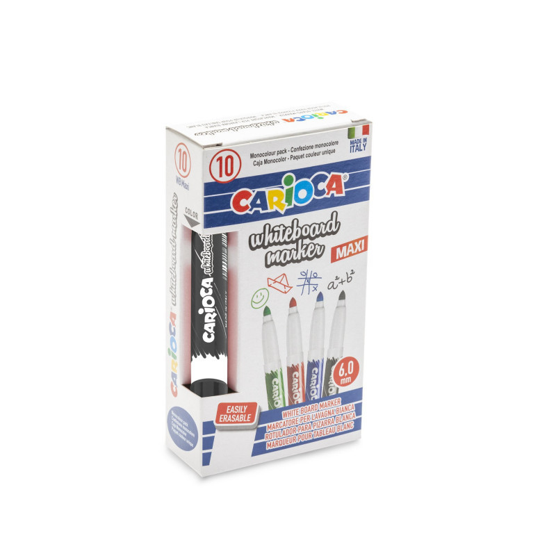 Carioca WHITEBOARD MARKERS MAXI TIPpack of 10 -black