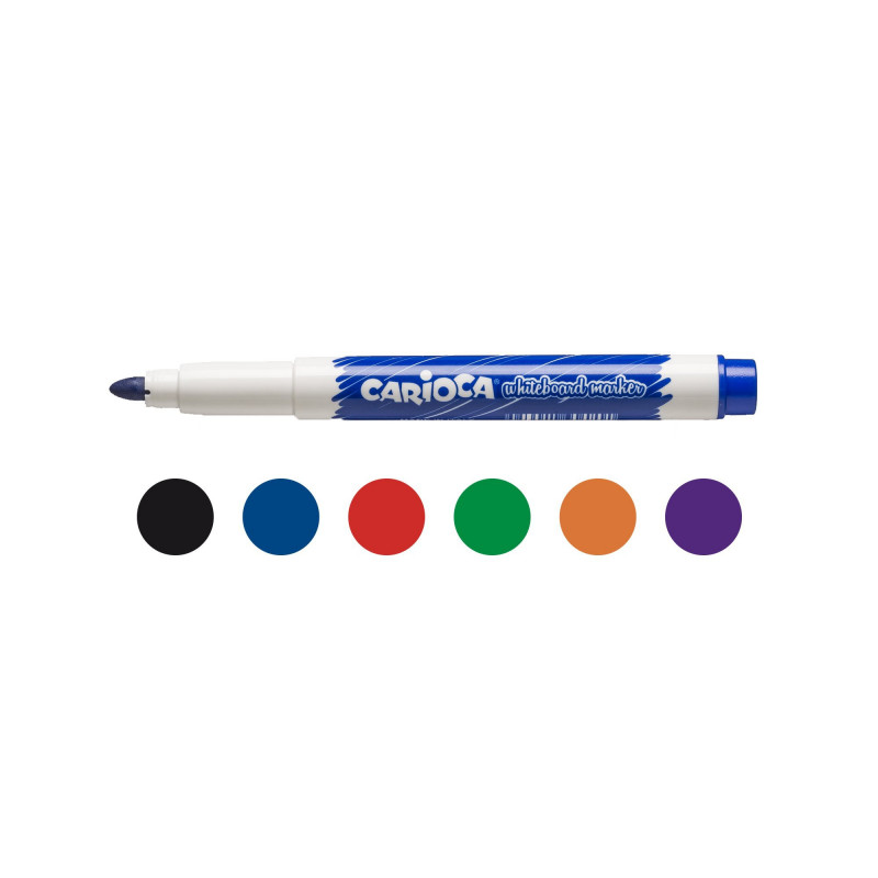 Carioca WHITEBOARD MARKERS MEDIUM TIP pack of 6 - الصورة 2