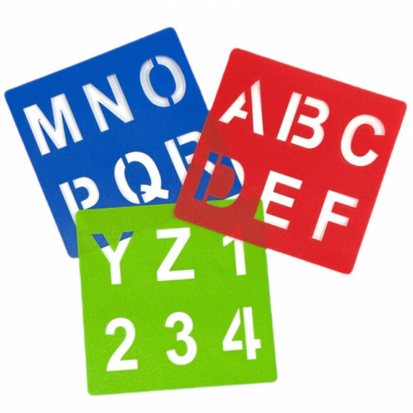 ⁦English letters and numbers stencils⁩ - الصورة ⁦2⁩
