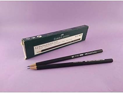 Faber castell 2B  blacklead wooden pencil set of 12 black