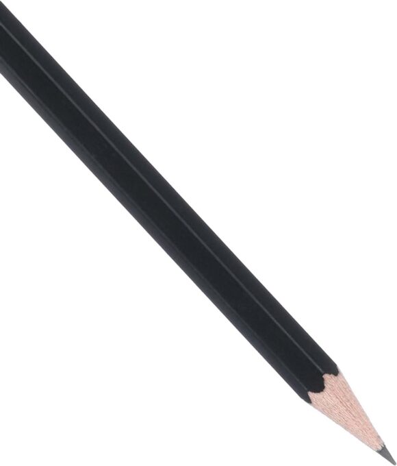 ⁦Faber Castell 2B Pencil With Eraser Pencil - Black⁩ - الصورة ⁦2⁩