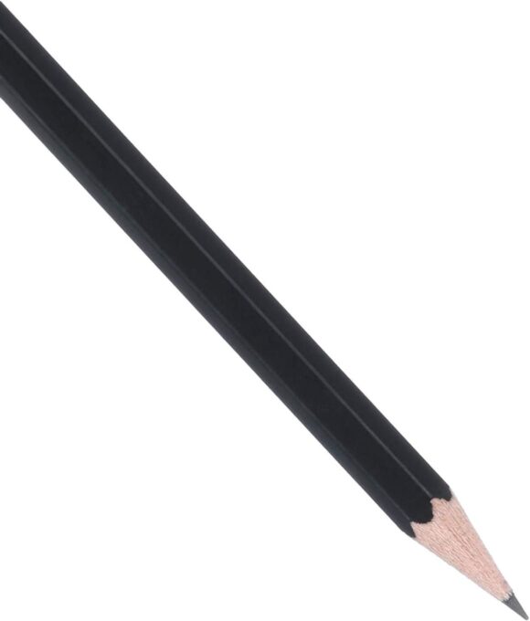 ⁦Faber castell B  blacklead wooden pencil set of 12 black⁩ - الصورة ⁦2⁩