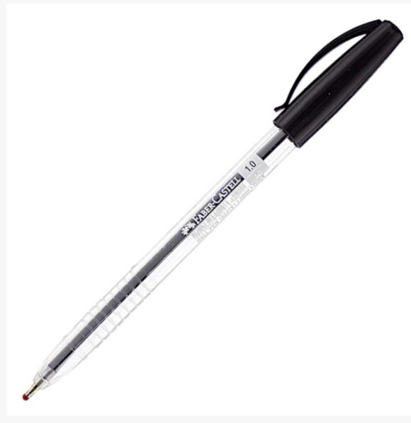 ⁦Faber- castell ballpoint Black pen  1,0mm pack of 10⁩ - الصورة ⁦2⁩