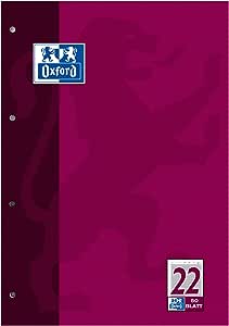 OXFORD School Worksheet Pad DIN A4 Squared Purple