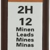 rOtring Lead Refills Hi-Polymer for Fine Mechanical Pencils 0.50mm 2H (12 Leads)