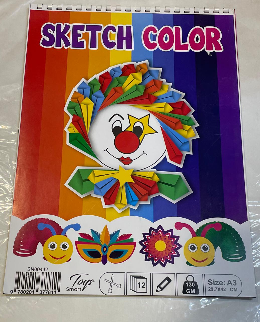 sketch colour toys 12 sheet 130 grm size a3