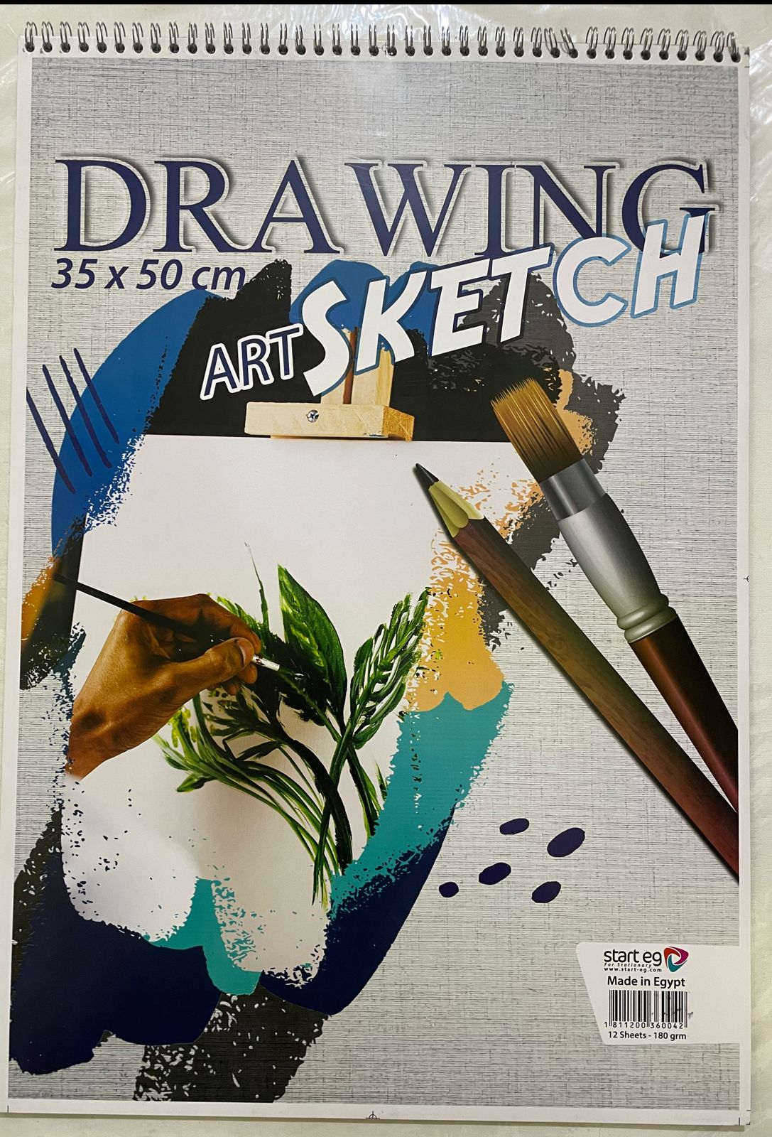 sketch start eg drawing-design 180grm 12sheet size 35X50cm  white