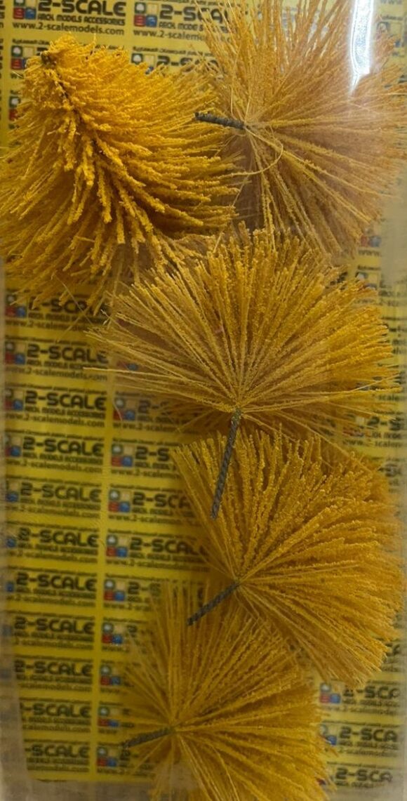 yellow Circle Tree Maquette- 5 pieces