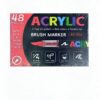 طقم الوان اكريليك بسن ريشة 48 لون